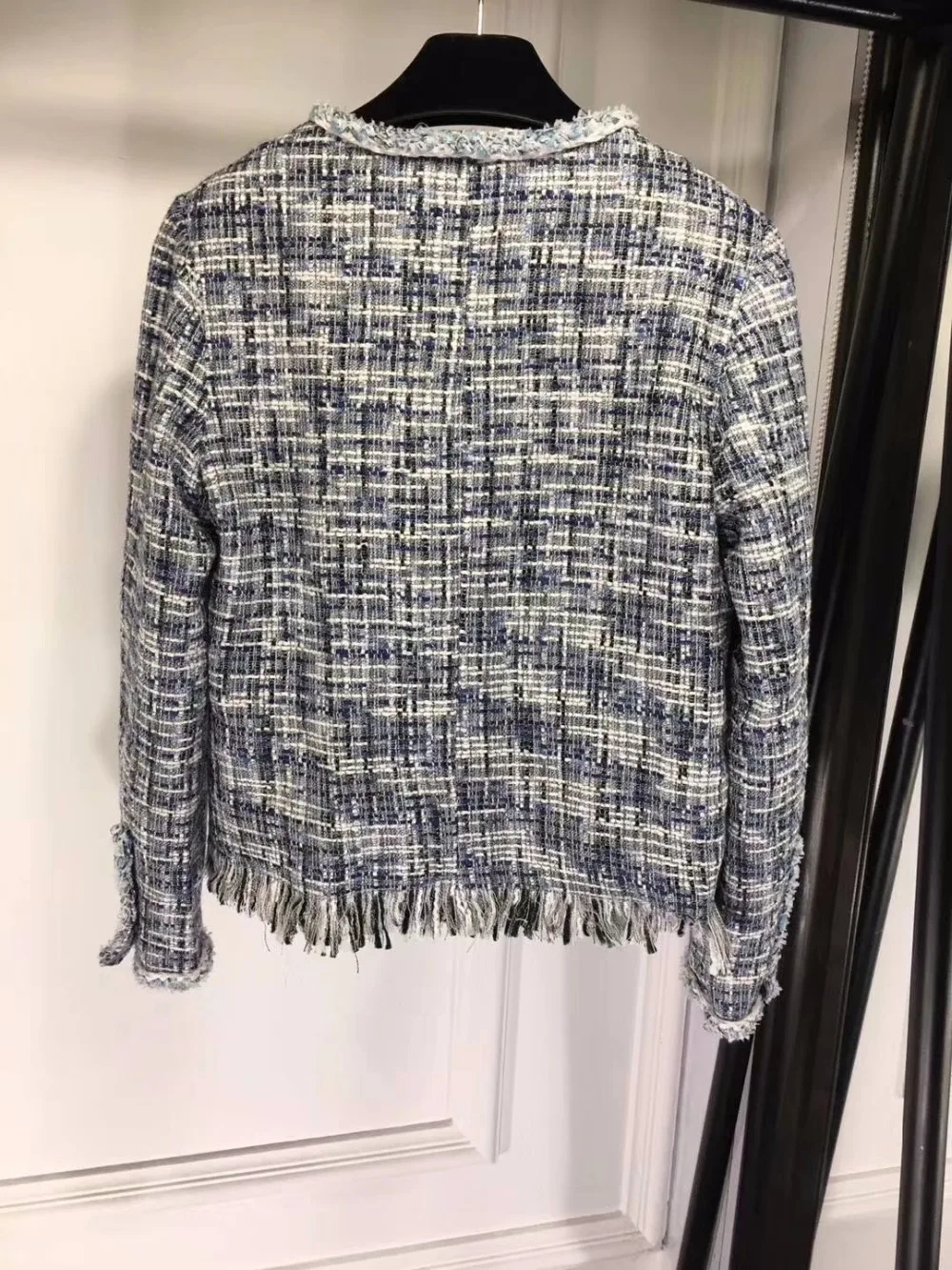 Женская твидовая куртка потрясающая casaco feminino модная chaqueta mujer элегантная jaqueta feminina