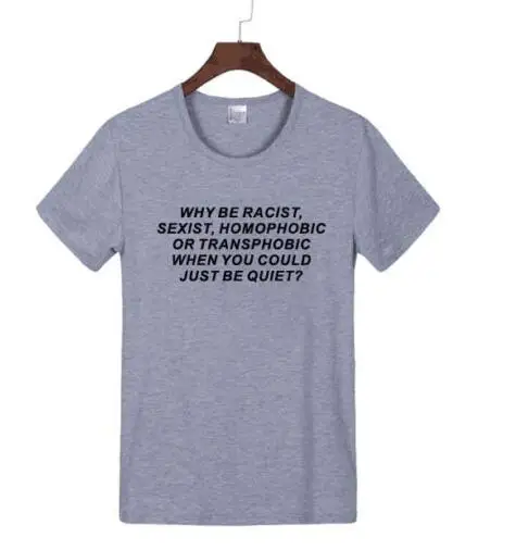 Женская футболка с надписью Почему быть растом гомофобная или Прозрачная