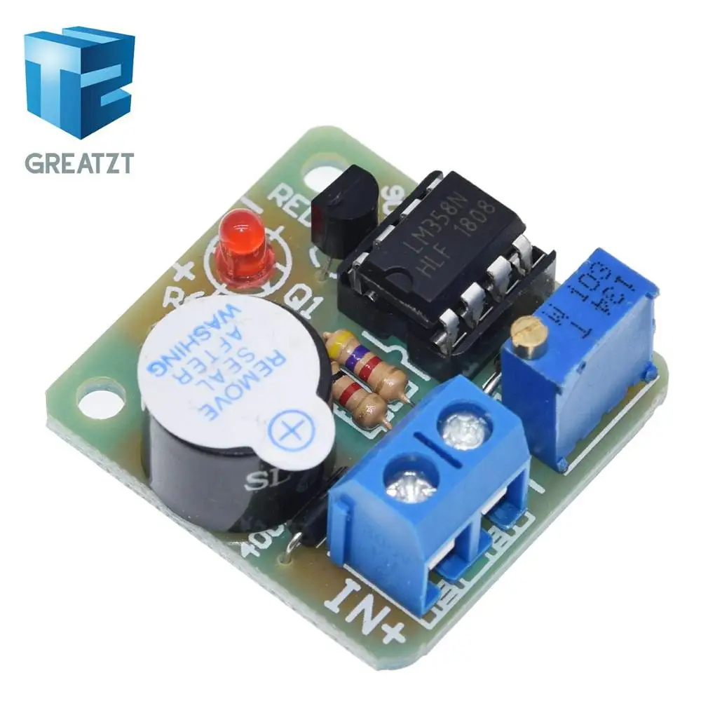 12В LM358 аккумулятор звуковая сигнальная доска звуковой сигнал предотвращает
