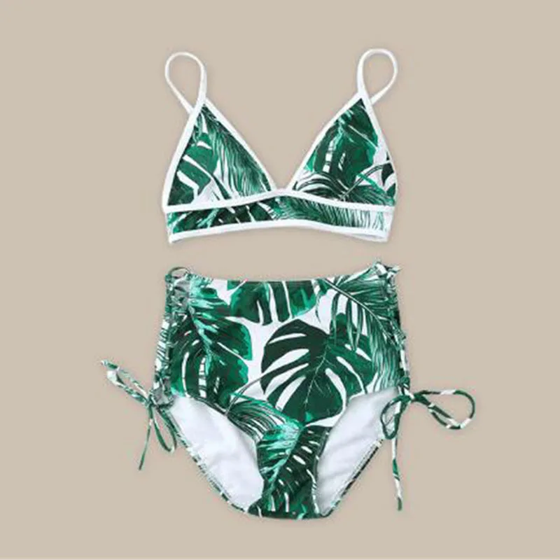 Бренд печатных Бикини Высокая талия Купальник женский бикини набор 2018