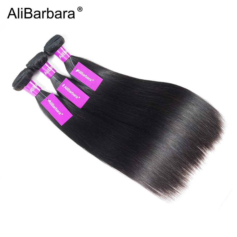 Alibara Remy малазийские прямые человеческие волосы пучки 8-28 дюймов человеческие волосы ткет наращивание природы синтетические волосы