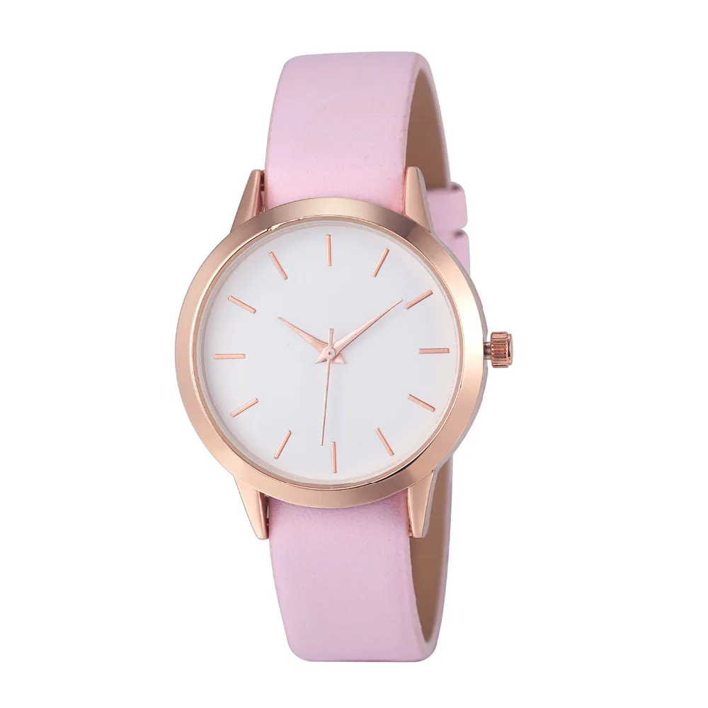 Горячая Распродажа женские часы модные наручные с кожаным ремешком кварцевые