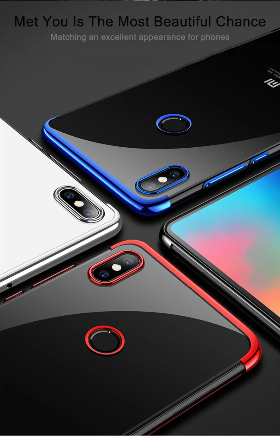 Роскошный прозрачный чехол из ТПУ для Xiaomi Redmi Note 6 Pro защитный мягкий силиконовый