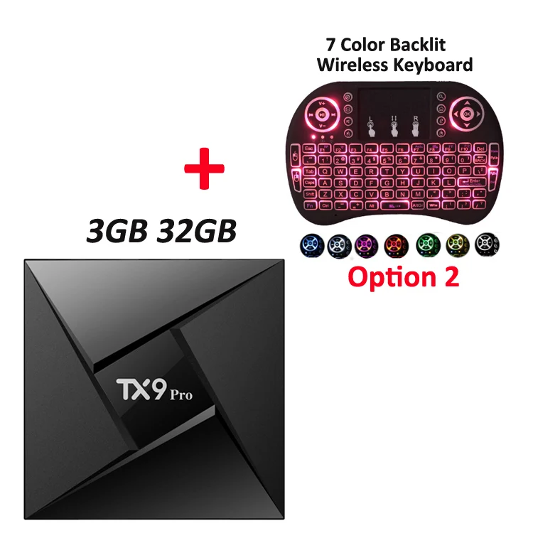 ILEPO TX9 PRO Android 7,1 Smart tv Box Amlogic S912 Восьмиядерный 3 ГБ 32 ГБ Поддержка 2,4+ 5,8 ггц WiFi 1000 м LAN BT4.1 4K H.265 - Цвет: 3G 32G and Keyboard2