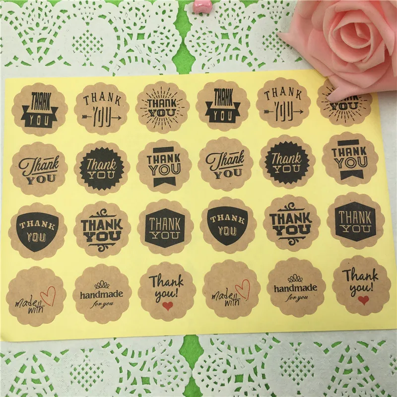 Круглая кружевная крафт-бумага 100 шт./лот 3 см наклейка для этикеток ручной работы