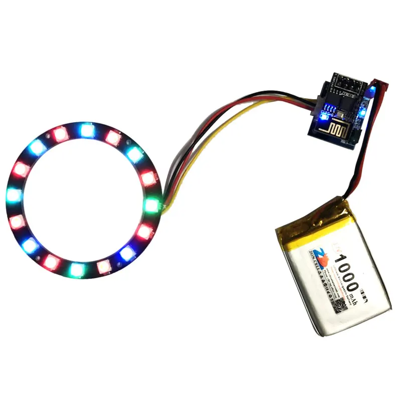 

5PCS ESP8266 ESP-01 RGB LED Controller Adpater WIFI Module for Arduino IDE WS2812 WS2812B 5050 16 Bits Light Ring Christmas DIY