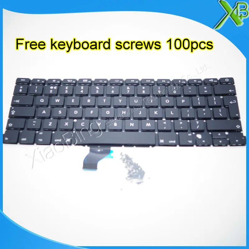 5 шт. новая английская клавиатура + 100 винтов для клавиатуры MacBook Pro Retina 13 3 дюйма A1502