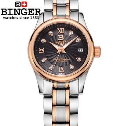 Binger New women's fashion dress listed luxury CZ diamond watches ladies Sports watch high quality Steel strap clock relojes | Наручные
