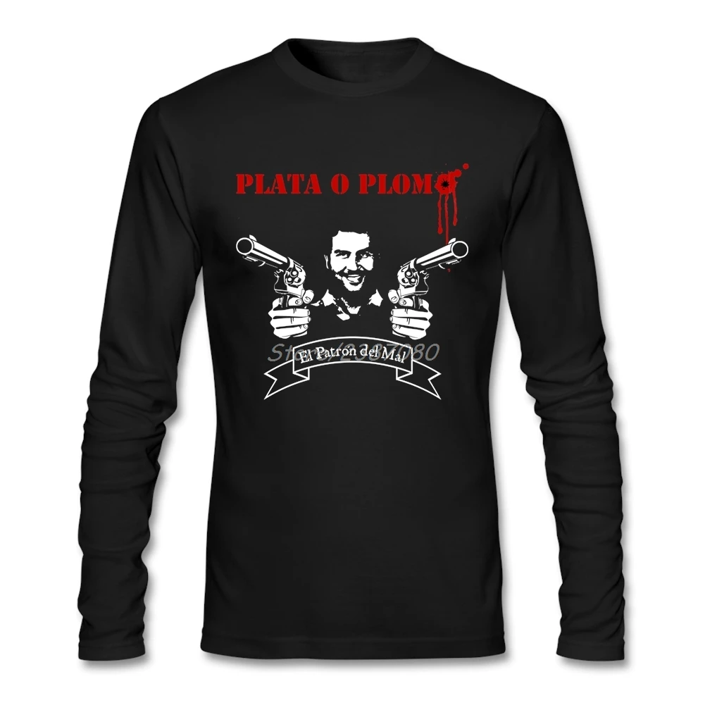 Новинка футболка PLATA O с принтом Пабло Эскобара брендовая одежда для отдыха
