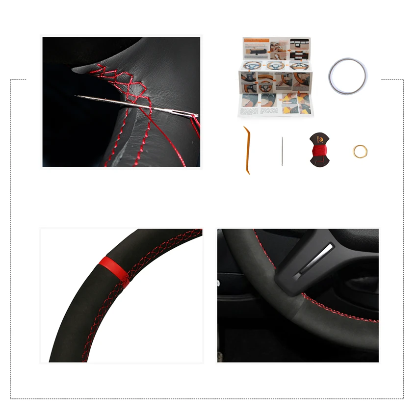 MEWANT черная замшевая накладка на руль для Mercedes Benz A-Class W176 A 45 AMG W204 C117 C218 X218 2011-2016 |