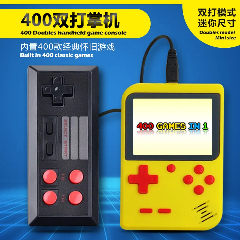 Оригинальная игра 400 в 1 два игрока Мини ТВ видео игровая консоль плеер ручная