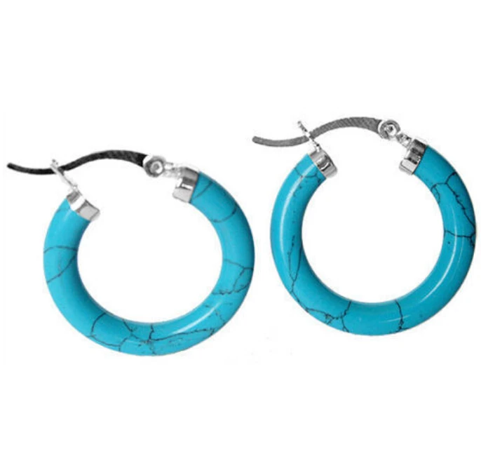 

HOT SELL - Wholesale > >>Charming 925 sterling silver With Blue Ring Earring -Top quality free shipping