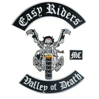 easy riders dallep of death biker patch backing embroidered biker patches badge 4 pcslot