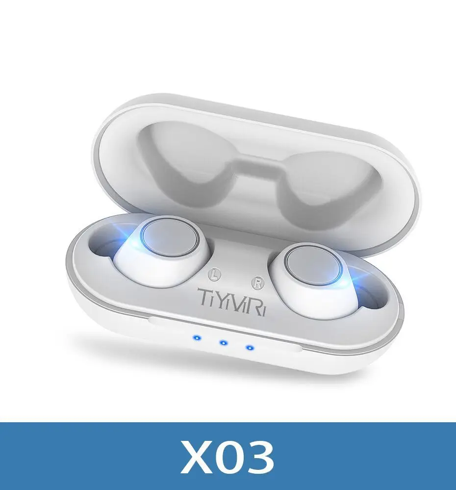 X03 white Беспроводные наушники Bluetooth 5,0, наушники, стерео наушники, водонепроницаемые, свободные руки, с зарядной коробкой, с микрофоном, вкладыши для смартфона - Цвет: X03 white