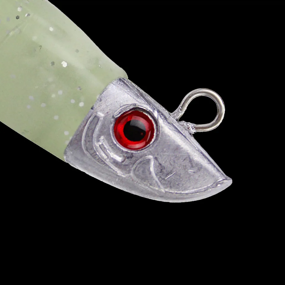 Ходить рыбы 8 см 5 г Jig Head мягкие приманки T хвост искусственные крючок под червя