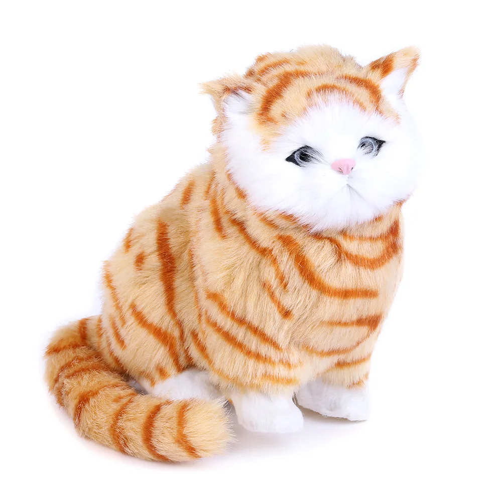 Случайный цвет милая имитация кукла для кошки детей кошка плюшевая игрушка со