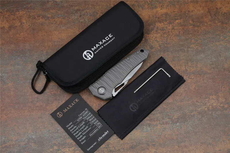 Maxace Corvus 2 Складной Нож EDC M390 атласное лезвие бесплатная доставка | Инструменты