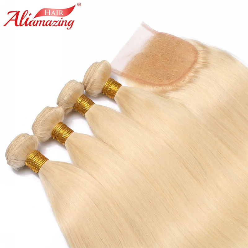 Али удивительные волосы 613 блонд бразильские шелковистые прямые человеческие