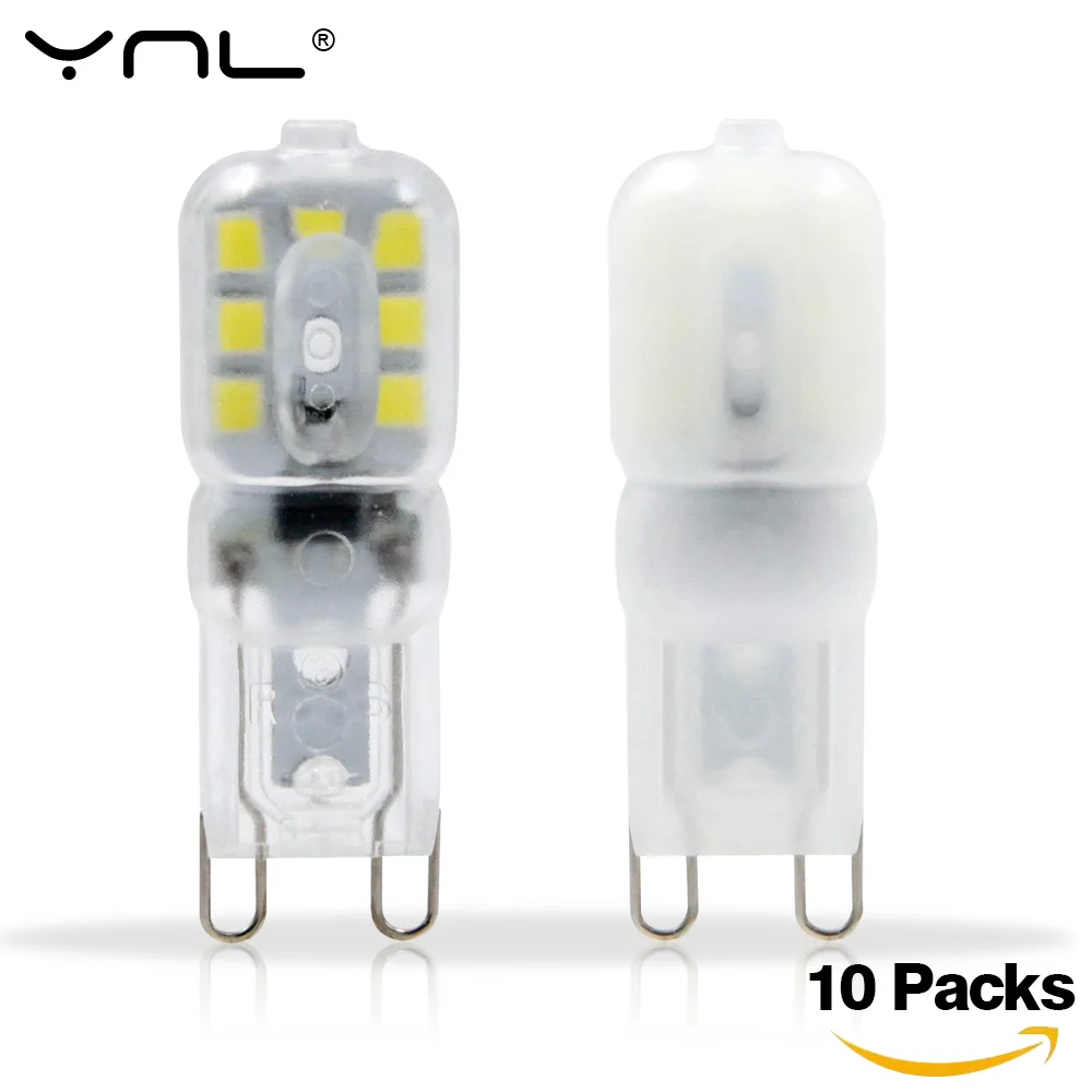 10 шт. G9 Светодиодная лампа 3 Вт 220 В SMD2835 14 LED Свет молочный и прозрачный заменить 30