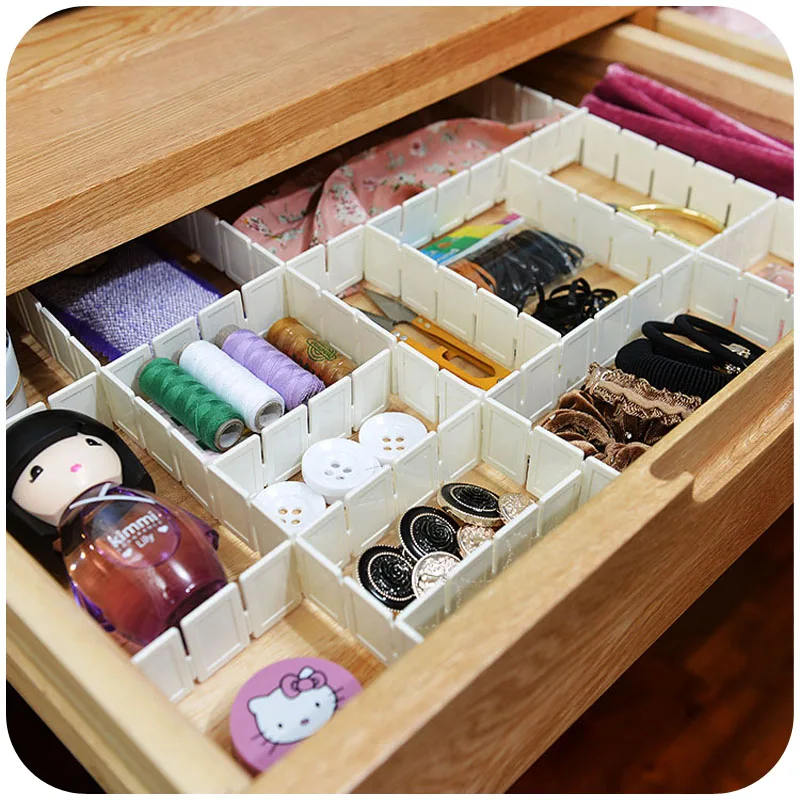 1 комплект! Пластиковый разделитель для нижнего белья сделай сам|drawer divider|grid drawer