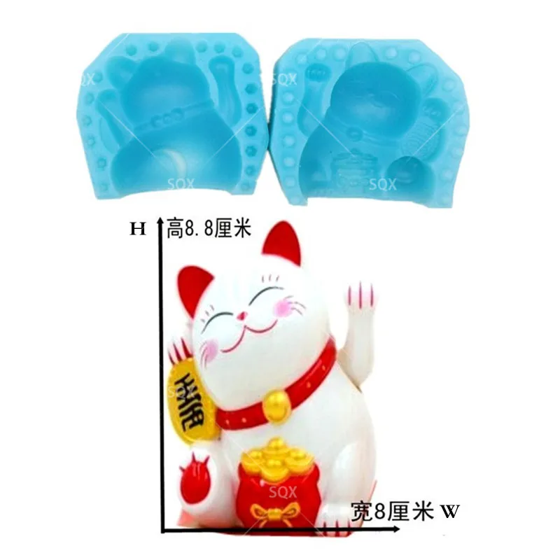 3D торта Lucky Cat силиконовая форма для помадки прессформы Инструменты украшения