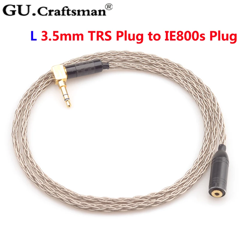 Кабель для обновления наушников GUcraftsman 6N серебристый 8 ядер IE800 IE800s Hi Fi 2 5 мм/4 4
