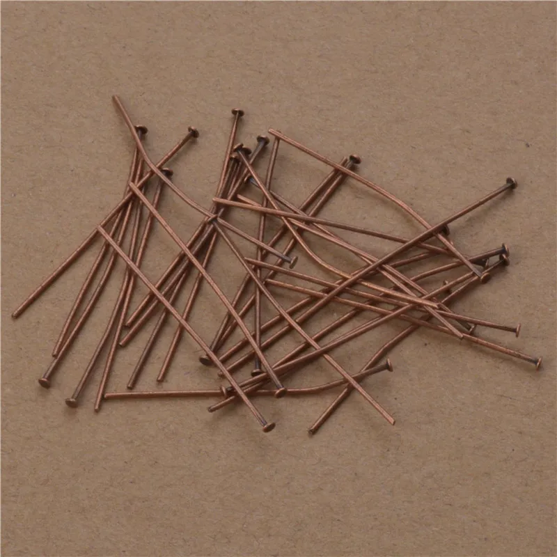 200pcs 40 50mm 21 Gauge Metal Flat Heads Pin For Jewelry Making Findings Accessories Wholesale Supplies | Украшения и аксессуары