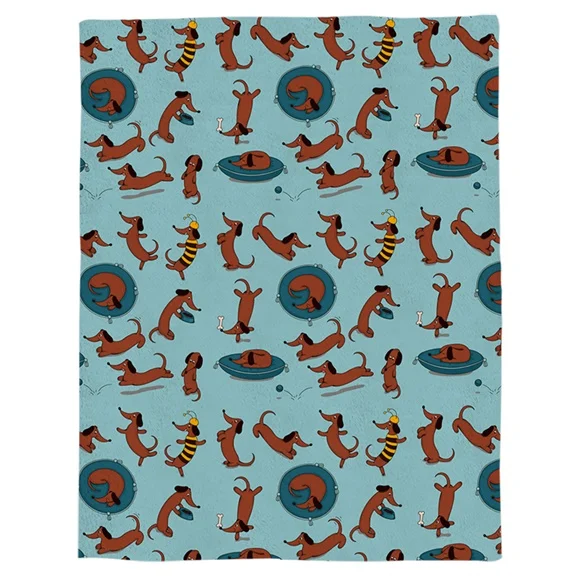 LXM02872 Jolly Corgis в зеленом пледы одеяло, домашнее украшение собака и Кость Теплый микрофибры одеяло s для спальни - Цвет: LXM02872