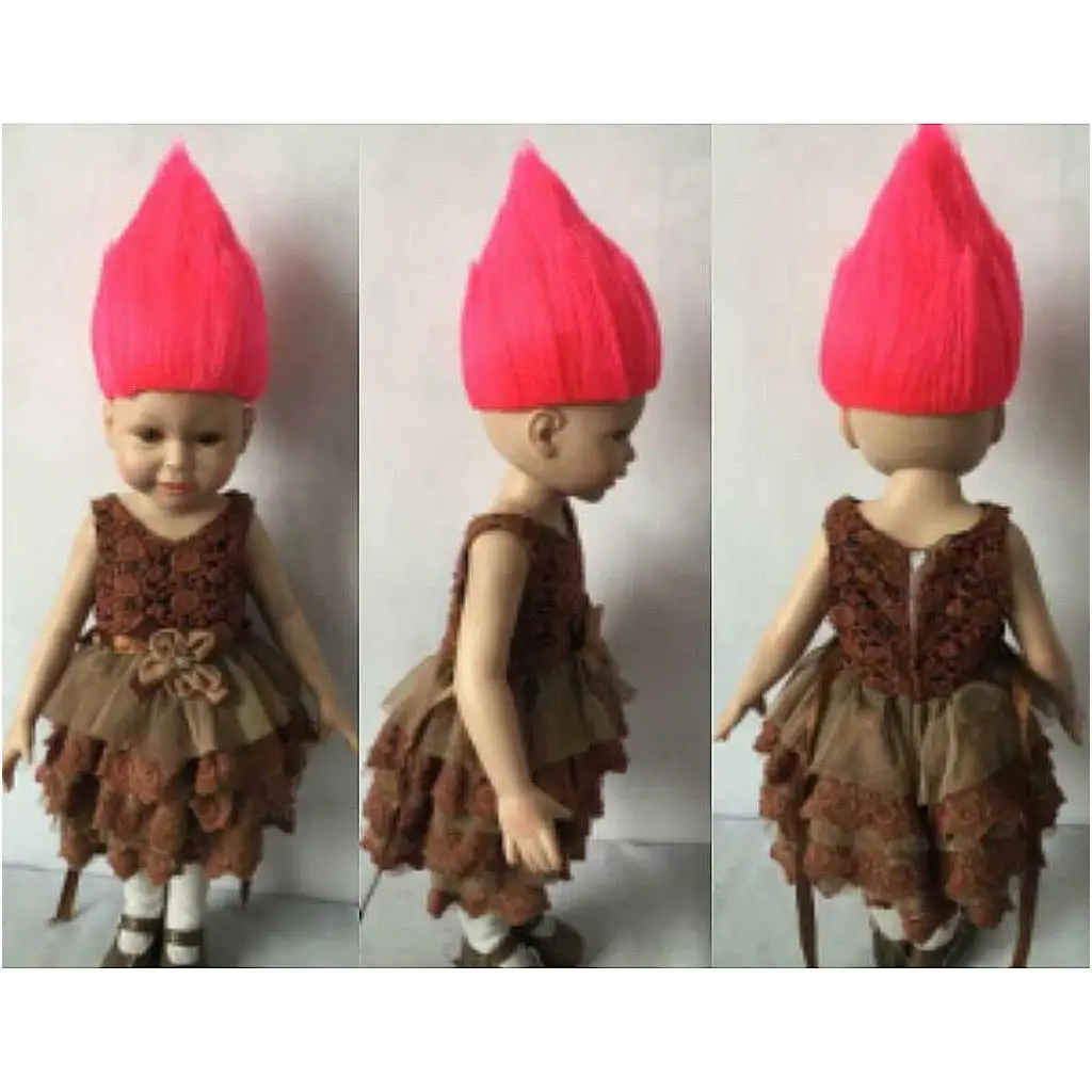 Модный парик для кукол 15 см волосы в стиле троллей куклы 18 дюймов принадлежности