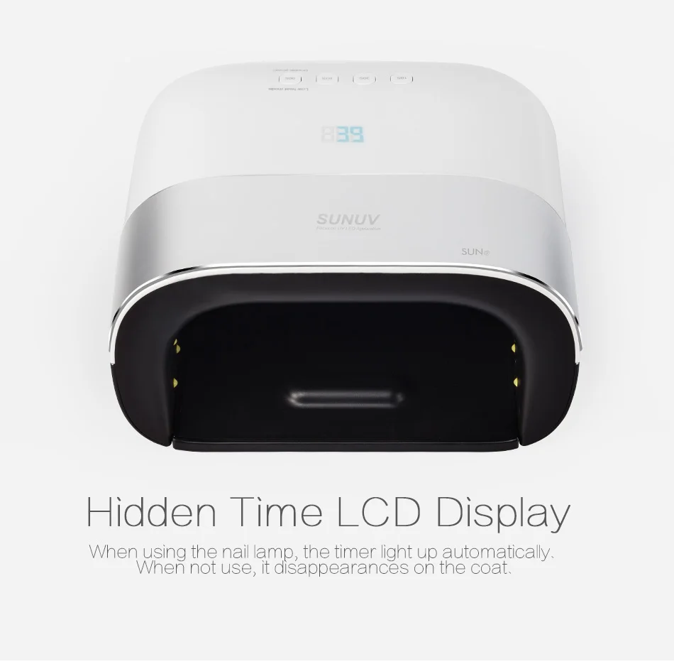 Sunuv sun3 48 Вт УФ светодиодная лампа Menicure LED Таймер Невидимый ЖК-дисплей Дисплей
