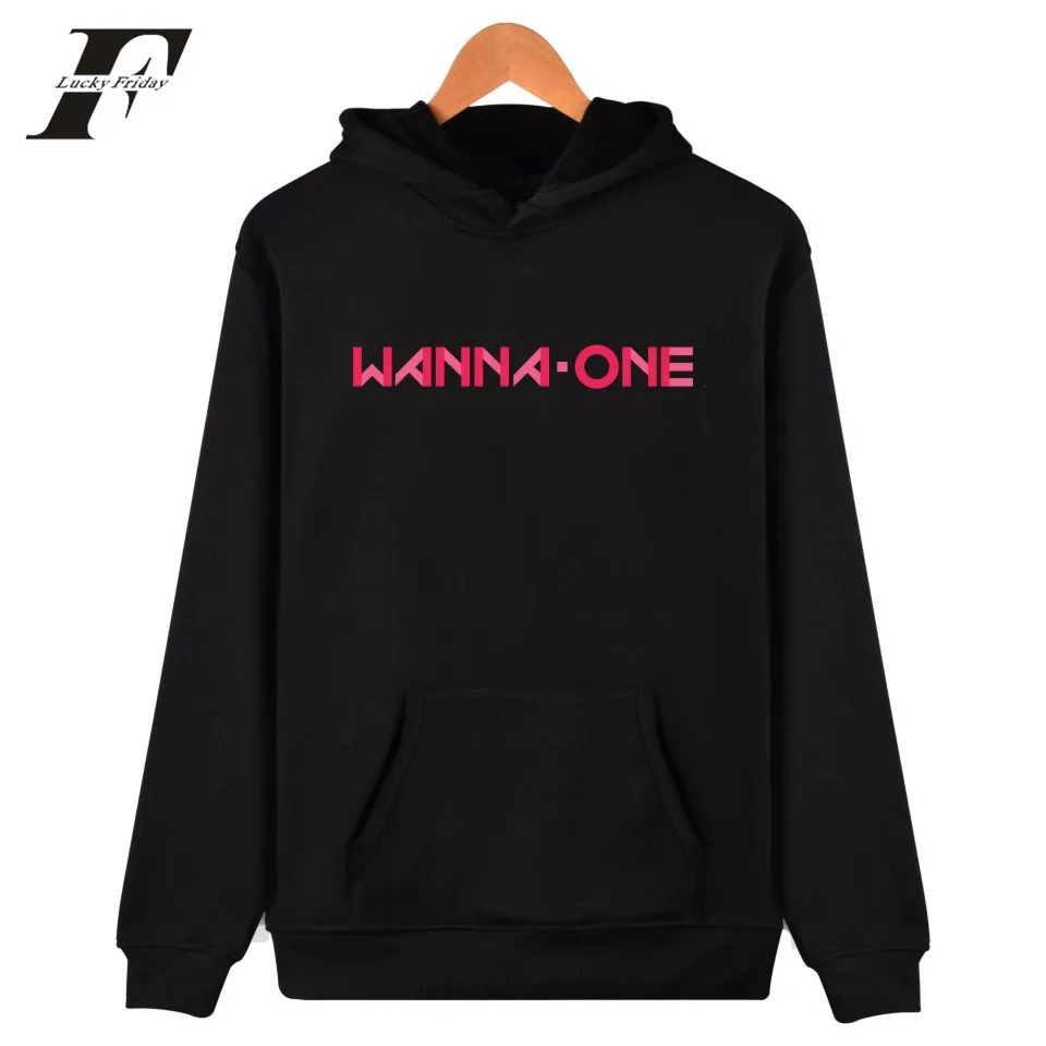 Толстовка LUCKYFRIDAYF want One K-pop в стиле Харадзюку модные женские и мужские толстовки