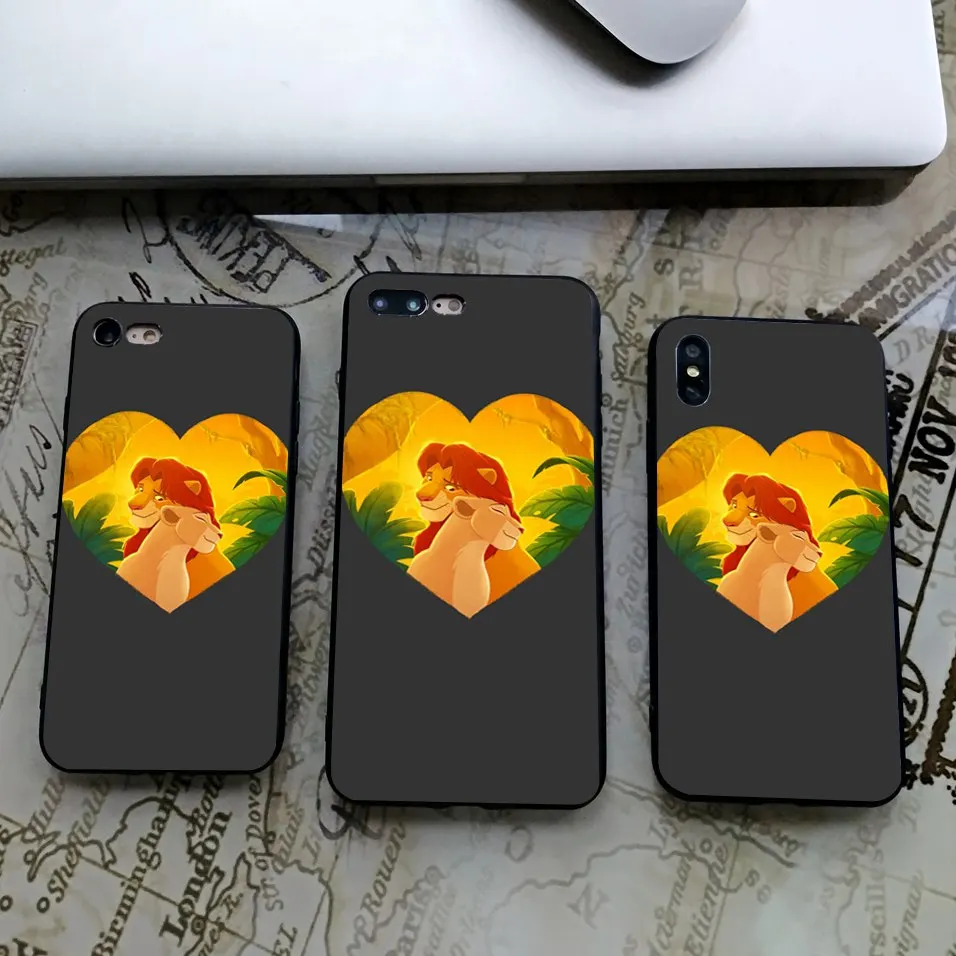 Hakuna Matata Король Лев черный мягкий силиконовый чехол для телефона для iPhone X 11 Pro 5S XR XS Max 6 6S 7 8 Plus чехол Fundas Capinha Coque