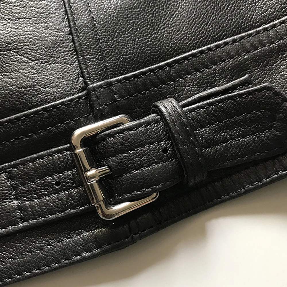 Качественная натуральная овечья кожа мужской жилет для молодых мужчин модный