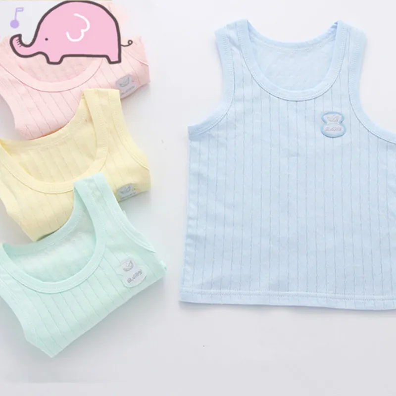 Детская майка из чистого хлопка 4 цвета летняя повседневная для мальчиков и