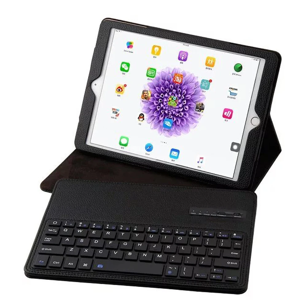 Роскошный Съемный чехол-книжка с клавиатурой Bluetooth 3 0 для Apple iPad Air 1 2 Air2/iPad Pro 9 7 2016