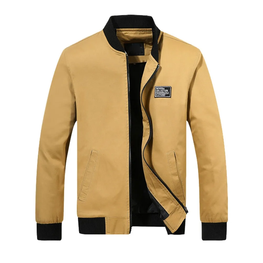 Мужская куртка тонкая Повседневная Верхняя одежда весна осень 2018 M 4XL длинный