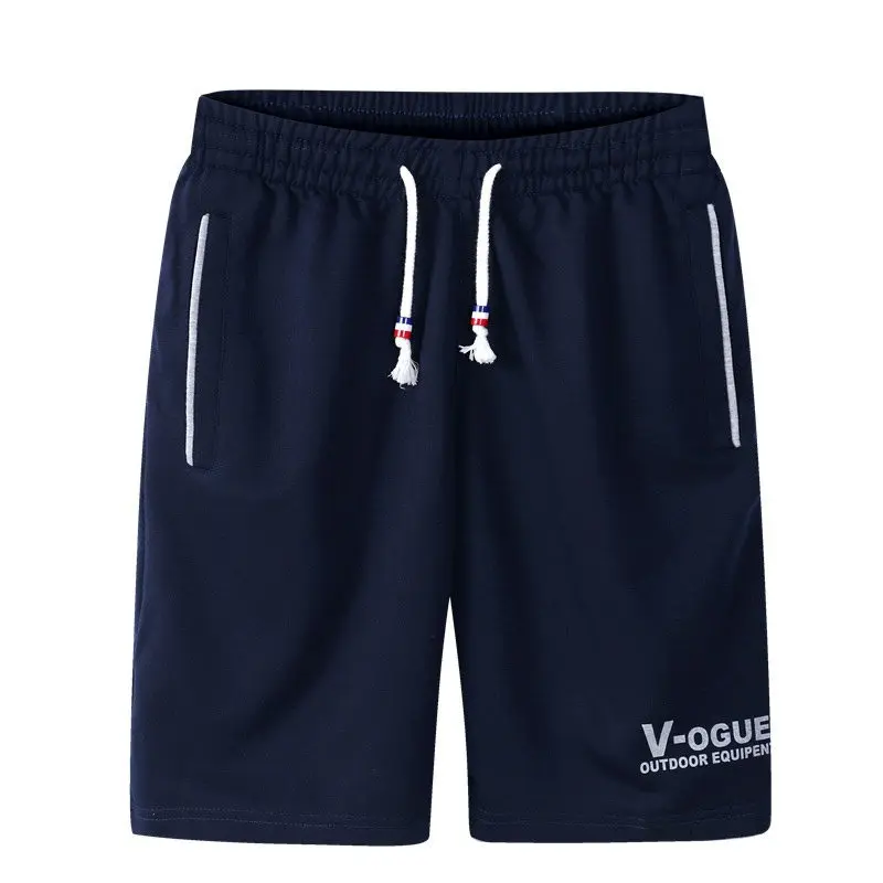 Navy 6XL летние Брендовые мужские шорты воздухопроницаемые пляжные шорты спортивные мужские шорты удобный размер плюс фитнес шорты для бодибилдинга - Цвет: Navy