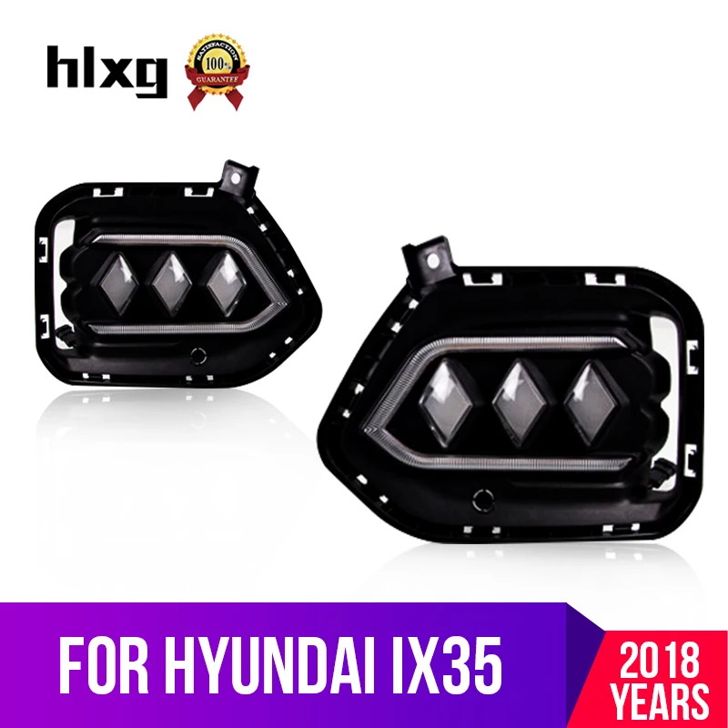Hlxg 1 комплект светодиодный DRL дневные ходовые огни белый противотуманный свет для