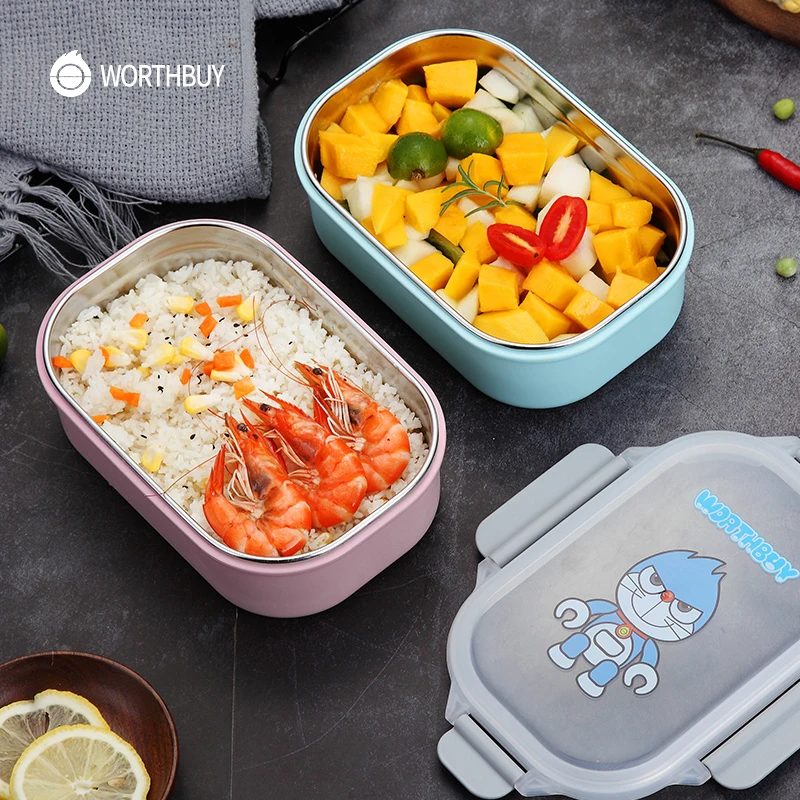 WORTHBUY милый мультфильм Bento Box для детей Школа японский контейнер завтрака