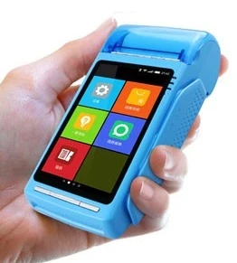 Koop GPRS 3G WiFi Mobiele NFC Betaling Terminal Printers Android POS 4 Inch Fashion Touch Screen Therminal Printer Android Handheld