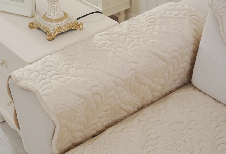 1 шт. Чехол для дивана сплошной цвет плюшевый чехол для дивана подушка для сиденья Европейский стиль кожаный диван L Угловой нескользящий диван полотенце