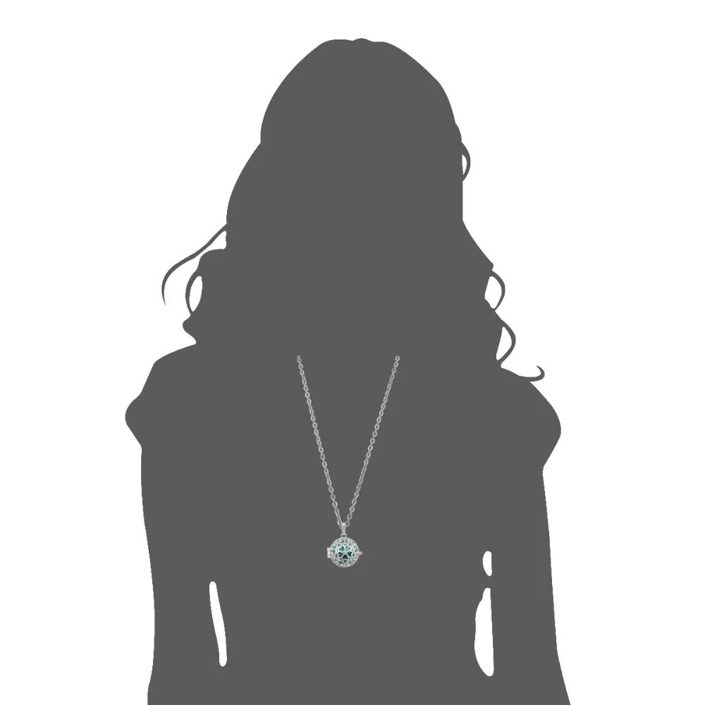 

Eudora Harmony Bola Sweet Flower Floating Locket Cage fit Angel Caller Ringing Soft Chime Pendant Necklace Pregnancy Women Gift