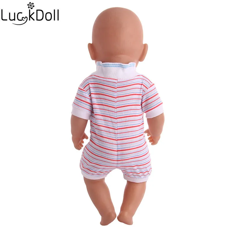 LUCKDOLL розовый комбинезон подходит 18 дюймов Американский 43 см Кукла одежда аксессуары, игрушки для девочек, поколение, подарок на день рождения