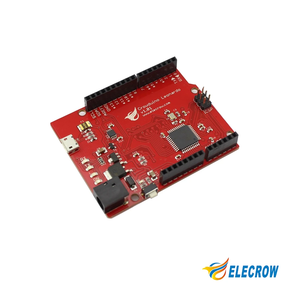 Elecrow Crowduino Leonardo Board R3 для Arduino ATmega32U4 с кабелем Micro USB DIY плата микроконтроллера -