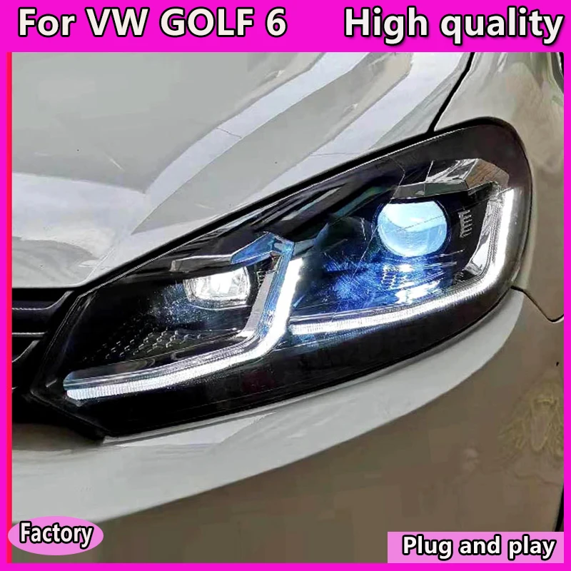 Автомобильный Стайлинг для VW Golf 6 2009-2013 светодиодный задний фонарь MK6 налобный DRL