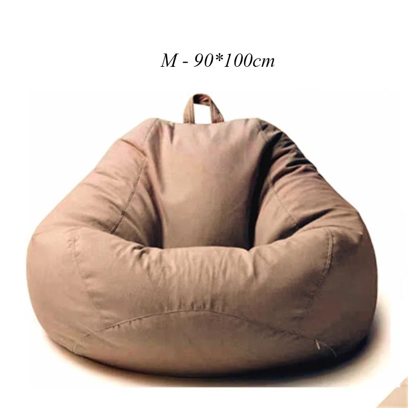 Ленивый мешок Puf Beanbags накладка на стул без наполнителя puff Asiento Pouf диван Cama Divano Poef Bean Boozled Cadeiras Sillones Pufa - Цвет: M-90x100