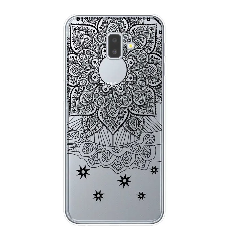 T6411 Сексуальный цветочный чехол для телефона, чехол для samsung J3, J5, J7,, J4, J6 Plus,, Note 8, 9, 10 Pro, чехол, кружевной цветок, мандала, чехол s Capa - Цвет: T6411