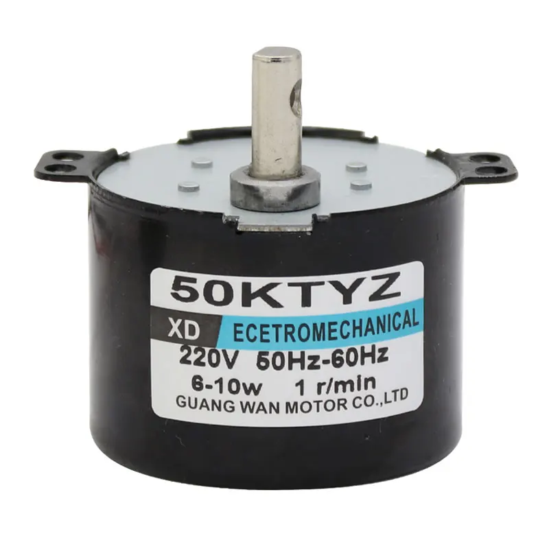 

50KTYZ AC Synchronous Motor 220V 10W CW/CCW Two-way controllable gear Gear Motor 1-50rpm Permanent Magnet Slow Speed Motors