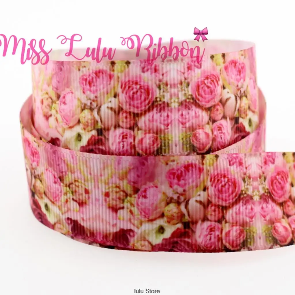 Лента Корсажная с цветочным принтом 6 75 мм 50 ярдов 3/8/9/1/25 мм|ribbon diy|printed grosgrain