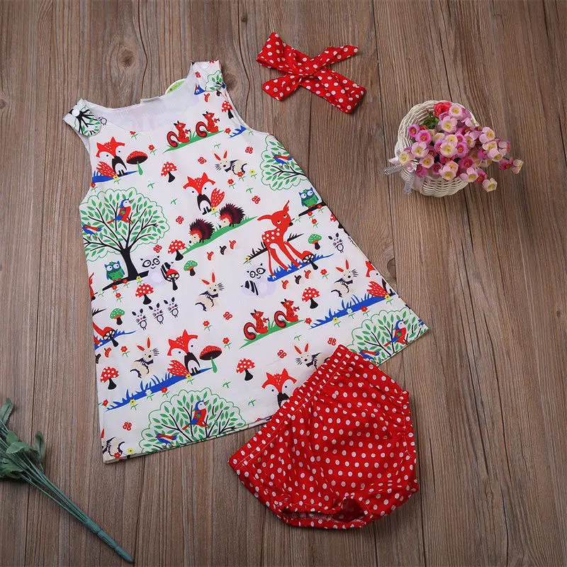 IMCUTE Newborn Baby Girl 3PCS Clothes Set Dress Tops +Pants Headbands Cute Floral Outfits | Мать и ребенок